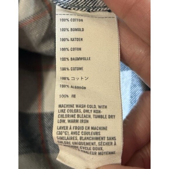 Abercrombie & Fitch Women's Check Plaid Button Up Long Sleeves Western Sz S - Picture 8 of 8